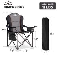 Oversized 500LB Rated Heavy Duty Camp Chair