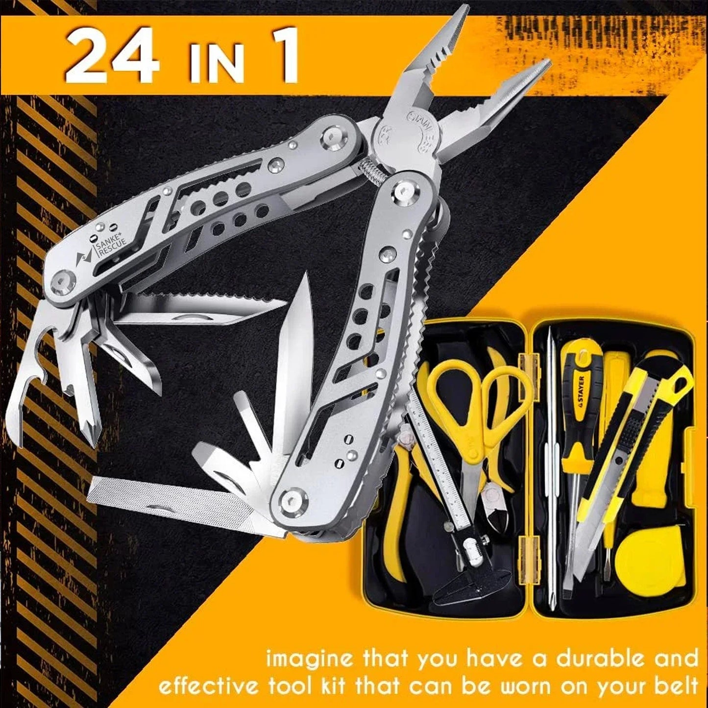 24 in 1 Survival Multitool