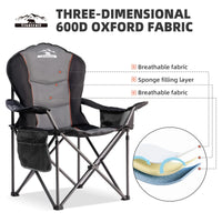 Oversized 500LB Rated Heavy Duty Camp Chair